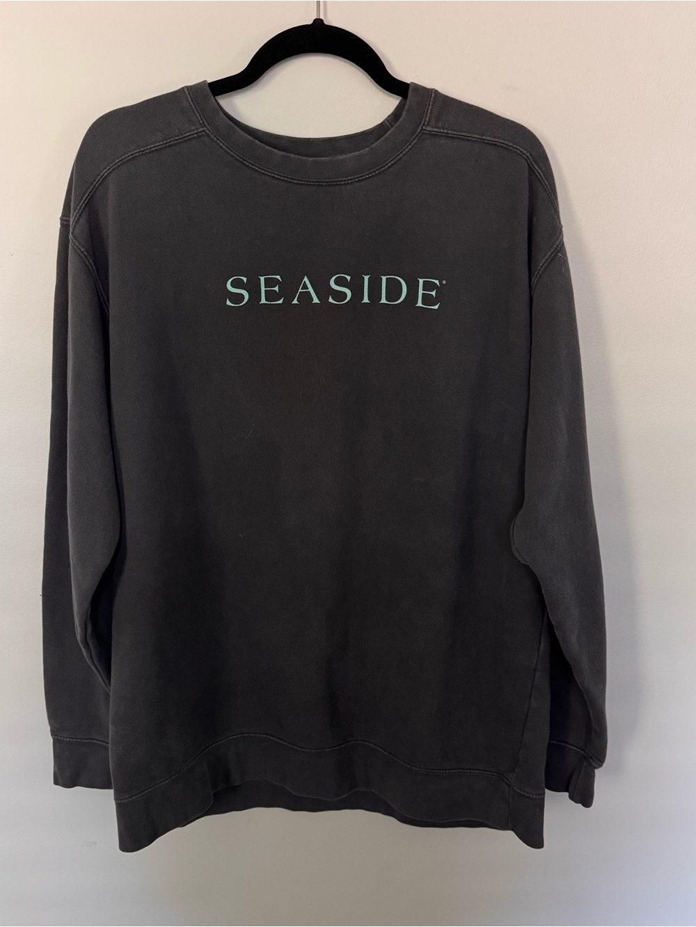 Comfort Colors Seaside Sweatshirt Adult XL Faded Black Garment Dyed Crewneck